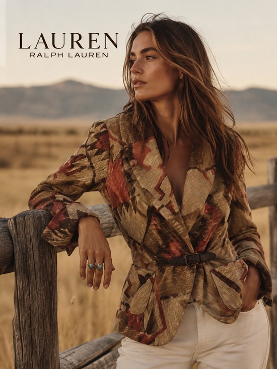 Lauren Ralph Lauren Jackets & Blazers - LAUREN Ralph Lauren Tan & Rust Patterned Belted Blazer
